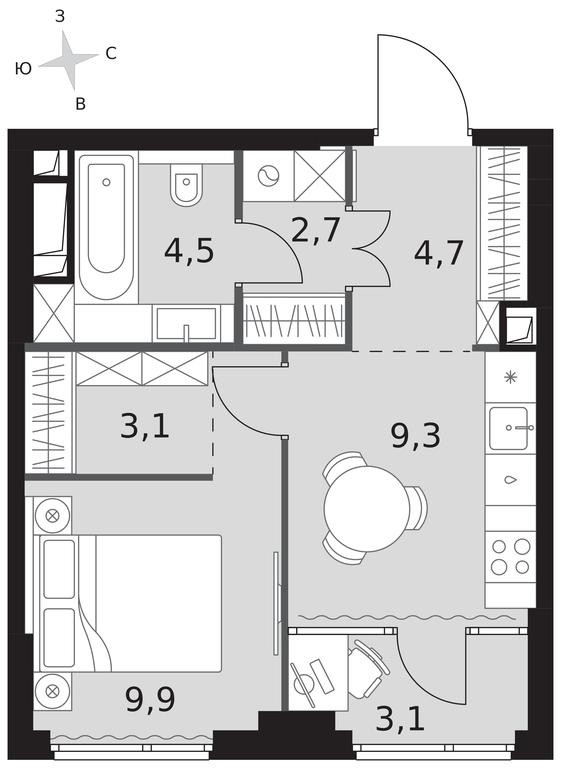 1-BD Apartment Sale, 37.3 sq. m. at Sydney City, Shenogina Street, 2, Moscow, Russia #1 1-BD Apartment Sale, 37.3 sq. m. at Sydney City, Shenogina Street, 2, Moscow, Russia #1