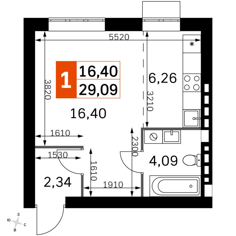 Apartment Sale, 29.09 sq. m. at Zhavoronki Club, zhiloy kompleks Akkord Smart-kvartal, Mitkino Village, Odintsovskiy City District, Moscow Region, Russia #2 Apartment Sale, 29.09 sq. m. at Zhavoronki Club, zhiloy kompleks Akkord Smart-kvartal, Mitkino Village, Odintsovskiy City District, Moscow Region, Russia #2