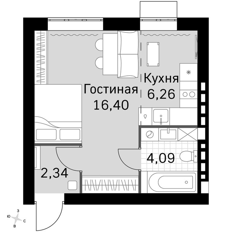 Apartment Sale, 29.09 sq. m. at Zhavoronki Club, zhiloy kompleks Akkord Smart-kvartal, Mitkino Village, Odintsovskiy City District, Moscow Region, Russia #1 Apartment Sale, 29.09 sq. m. at Zhavoronki Club, zhiloy kompleks Akkord Smart-kvartal, Mitkino Village, Odintsovskiy City District, Moscow Region, Russia #1