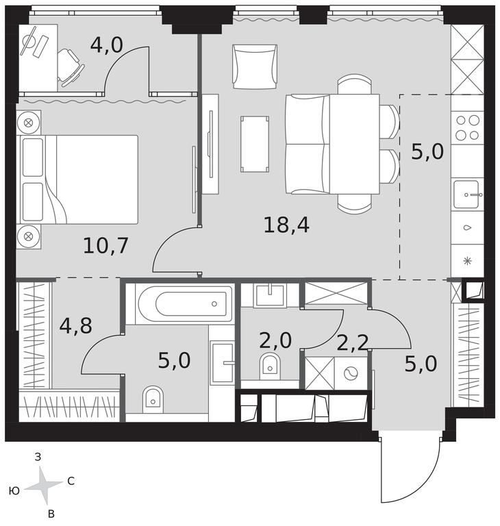 2-BD Apartment Sale, 57.1 sq. m. at Sydney City, Shenogina Street, 2, Moscow, Russia #1 2-BD Apartment Sale, 57.1 sq. m. at Sydney City, Shenogina Street, 2, Moscow, Russia #1