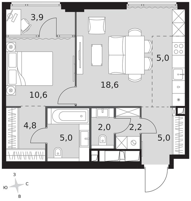 2-BD Apartment Sale, 57.1 sq. m. at Sydney City, Shenogina Street, 2, Moscow, Russia #1 2-BD Apartment Sale, 57.1 sq. m. at Sydney City, Shenogina Street, 2, Moscow, Russia #1