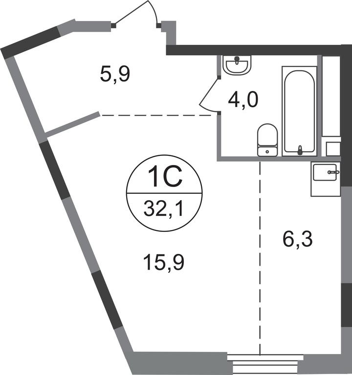 Apartment Sale, 32.1 sq. m. at Peredelkino Blizhnee, Korneya Chukovskogo Street, 1, Vnukovskoye Settlement, Moscow, Russia #1 Apartment Sale, 32.1 sq. m. at Peredelkino Blizhnee, Korneya Chukovskogo Street, 1, Vnukovskoye Settlement, Moscow, Russia #1