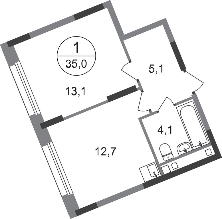 Apartment Sale, 35 sq. m. at Peredelkino Blizhnee, Korneya Chukovskogo Street, 1, Vnukovskoye Settlement, Moscow, Russia #1 Apartment Sale, 35 sq. m. at Peredelkino Blizhnee, Korneya Chukovskogo Street, 1, Vnukovskoye Settlement, Moscow, Russia #1