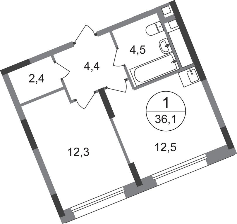 Apartment Sale, 36.1平方米 at Peredelkino Blizhnee, Korneya Chukovskogo Street, 1, Vnukovskoye Settlement, Moscow, Russia #1 Apartment Sale, 36.1平方米 at Peredelkino Blizhnee, Korneya Chukovskogo Street, 1, Vnukovskoye Settlement, Moscow, Russia #1