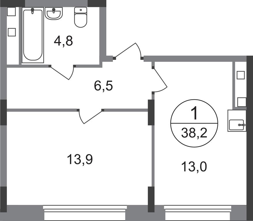 Apartment Sale, 38.2平方米 at Peredelkino Blizhnee, Korneya Chukovskogo Street, 1, Vnukovskoye Settlement, Moscow, Russia #1 Apartment Sale, 38.2平方米 at Peredelkino Blizhnee, Korneya Chukovskogo Street, 1, Vnukovskoye Settlement, Moscow, Russia #1