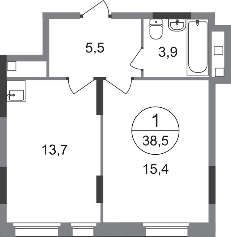 Apartment Sale, 38.5 sq. m. at Peredelkino Blizhnee, Korneya Chukovskogo Street, 1, Vnukovskoye Settlement, Moscow, Russia #1 Apartment Sale, 38.5 sq. m. at Peredelkino Blizhnee, Korneya Chukovskogo Street, 1, Vnukovskoye Settlement, Moscow, Russia #1