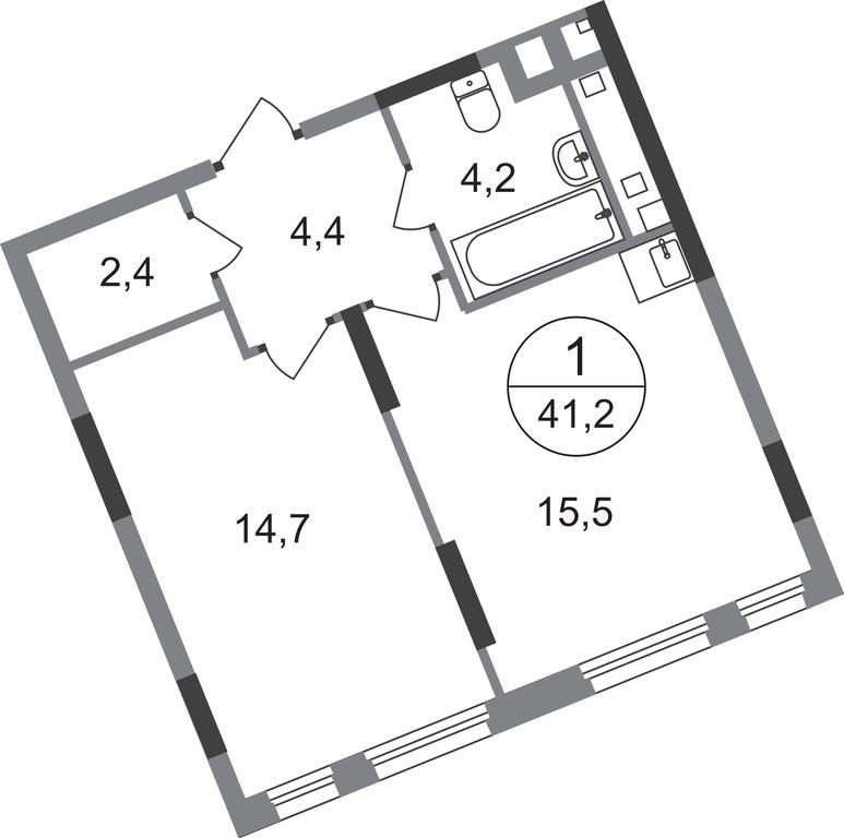 Apartment Sale, 41.2 sq. m. at Peredelkino Blizhnee, Korneya Chukovskogo Street, 1, Vnukovskoye Settlement, Moscow, Russia #1 Apartment Sale, 41.2 sq. m. at Peredelkino Blizhnee, Korneya Chukovskogo Street, 1, Vnukovskoye Settlement, Moscow, Russia #1