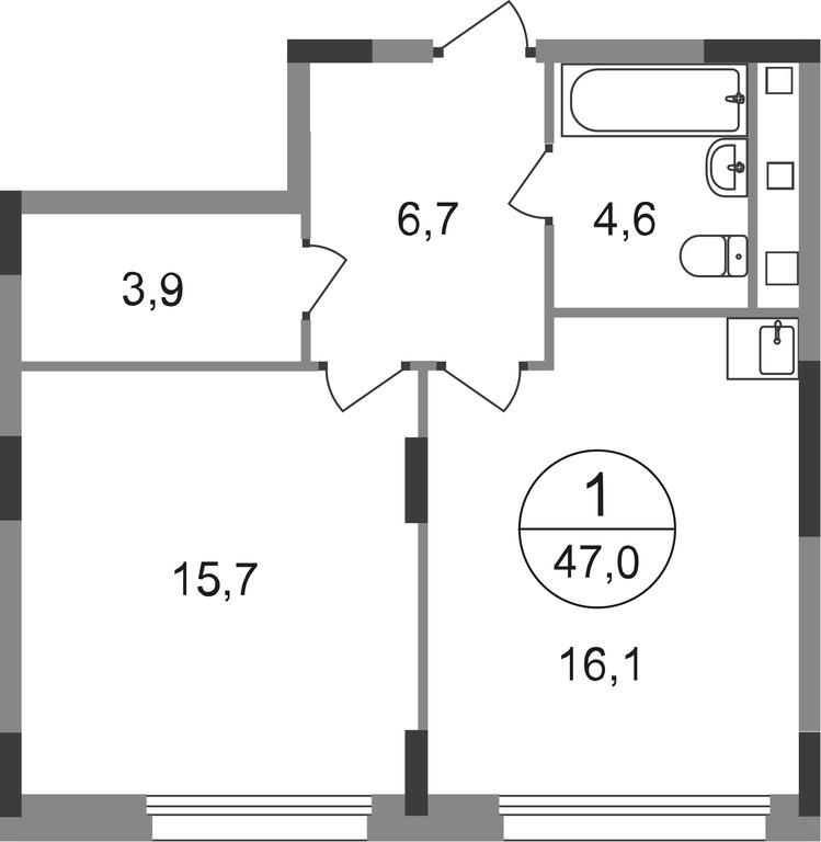 Apartment Sale, 47平方米 at Peredelkino Blizhnee, Korneya Chukovskogo Street, 1, Vnukovskoye Settlement, Moscow, Russia #1 Apartment Sale, 47平方米 at Peredelkino Blizhnee, Korneya Chukovskogo Street, 1, Vnukovskoye Settlement, Moscow, Russia #1