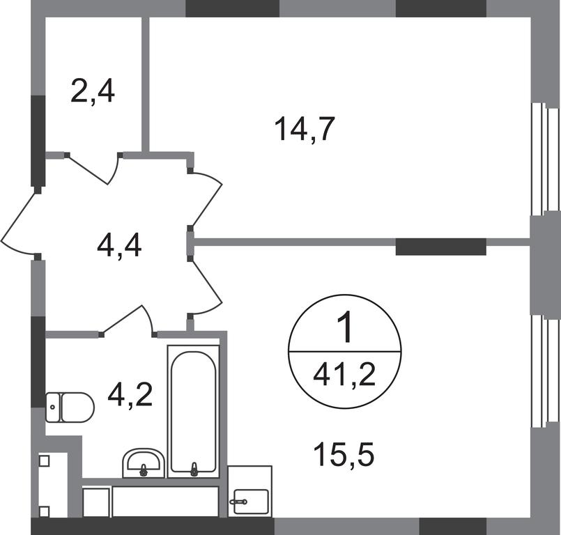 Apartment Sale, 41.2 sq. m. at Peredelkino Blizhnee, Korneya Chukovskogo Street, 1, Vnukovskoye Settlement, Moscow, Russia #1 Apartment Sale, 41.2 sq. m. at Peredelkino Blizhnee, Korneya Chukovskogo Street, 1, Vnukovskoye Settlement, Moscow, Russia #1