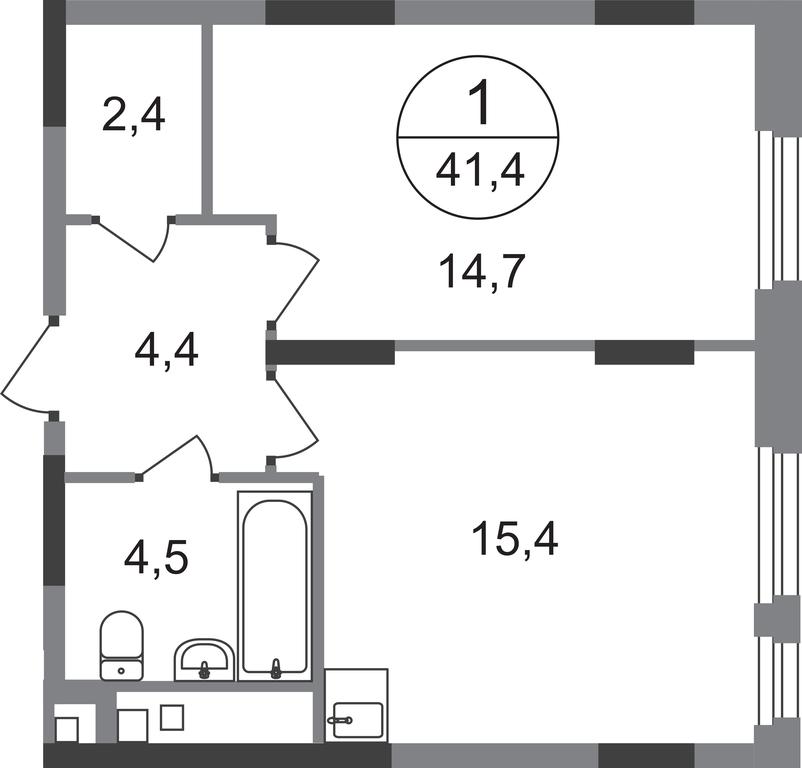 Apartment Sale, 41.4平方米 at Peredelkino Blizhnee, Korneya Chukovskogo Street, 1, Vnukovskoye Settlement, Moscow, Russia #1 Apartment Sale, 41.4平方米 at Peredelkino Blizhnee, Korneya Chukovskogo Street, 1, Vnukovskoye Settlement, Moscow, Russia #1