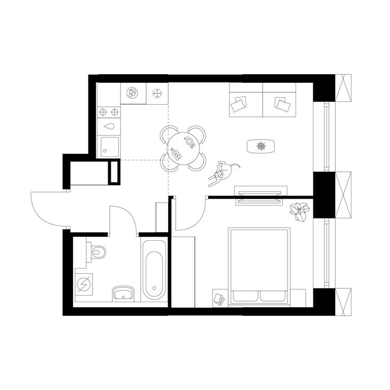 1-BD Apartment Sale, 32.8 sq. m. at Plehanova 11, Plekhanova Street, 13с6, Moscow, Russia #1