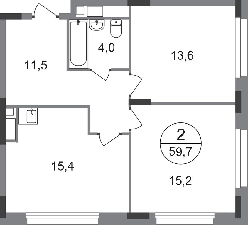 2-BD Apartment Sale, 59.7 sq. m. at Peredelkino Blizhnee, Korneya Chukovskogo Street, 1, Vnukovskoye Settlement, Moscow, Russia #1 2-BD Apartment Sale, 59.7 sq. m. at Peredelkino Blizhnee, Korneya Chukovskogo Street, 1, Vnukovskoye Settlement, Moscow, Russia #1