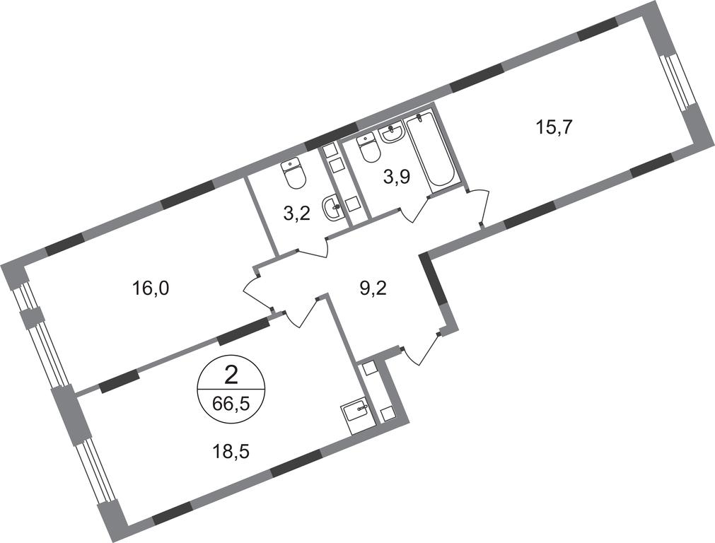 2-BD Apartment Sale, 66.5 sq. m. at Peredelkino Blizhnee, Korneya Chukovskogo Street, 1, Vnukovskoye Settlement, Moscow, Russia #1 2-BD Apartment Sale, 66.5 sq. m. at Peredelkino Blizhnee, Korneya Chukovskogo Street, 1, Vnukovskoye Settlement, Moscow, Russia #1