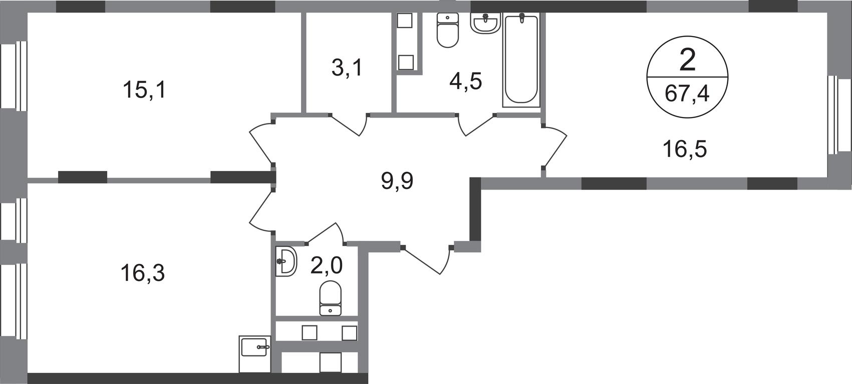 2-BD Apartment Sale, 67.4 sq. m. at Peredelkino Blizhnee, Korneya Chukovskogo Street, 1, Vnukovskoye Settlement, Moscow, Russia #1 2-BD Apartment Sale, 67.4 sq. m. at Peredelkino Blizhnee, Korneya Chukovskogo Street, 1, Vnukovskoye Settlement, Moscow, Russia #1