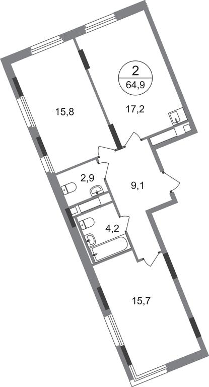 2-BD Apartment Sale, 64.9 sq. m. at Peredelkino Blizhnee, Korneya Chukovskogo Street, 1, Vnukovskoye Settlement, Moscow, Russia #1 2-BD Apartment Sale, 64.9 sq. m. at Peredelkino Blizhnee, Korneya Chukovskogo Street, 1, Vnukovskoye Settlement, Moscow, Russia #1