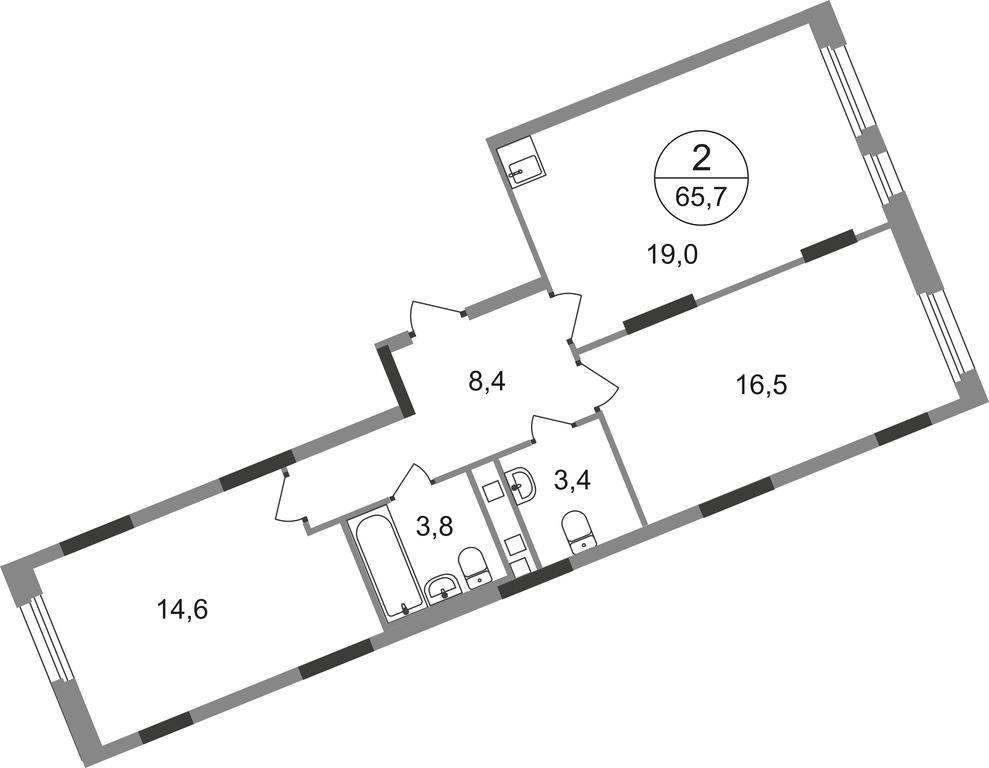 2-BD Apartment Sale, 65.7 sq. m. at Peredelkino Blizhnee, Korneya Chukovskogo Street, 1, Vnukovskoye Settlement, Moscow, Russia #1 2-BD Apartment Sale, 65.7 sq. m. at Peredelkino Blizhnee, Korneya Chukovskogo Street, 1, Vnukovskoye Settlement, Moscow, Russia #1