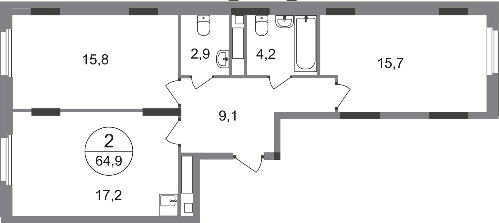 2-BD Apartment Sale, 64.9 sq. m. at Peredelkino Blizhnee, Korneya Chukovskogo Street, 1, Vnukovskoye Settlement, Moscow, Russia #1 2-BD Apartment Sale, 64.9 sq. m. at Peredelkino Blizhnee, Korneya Chukovskogo Street, 1, Vnukovskoye Settlement, Moscow, Russia #1