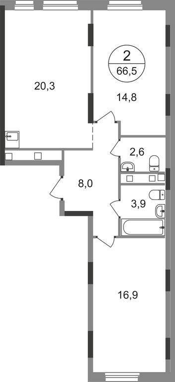 2-BD Apartment Sale, 66.5平方米 at Peredelkino Blizhnee, Korneya Chukovskogo Street, 1, Vnukovskoye Settlement, Moscow, Russia #1 2-BD Apartment Sale, 66.5平方米 at Peredelkino Blizhnee, Korneya Chukovskogo Street, 1, Vnukovskoye Settlement, Moscow, Russia #1