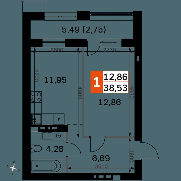 1-BD Apartment Sale, 38.53 sq. m. at Zhavoronki Club, zhiloy kompleks Akkord Smart-kvartal, Mitkino Village, Odintsovskiy City District, Moscow Region, Russia #2 1-BD Apartment Sale, 38.53 sq. m. at Zhavoronki Club, zhiloy kompleks Akkord Smart-kvartal, Mitkino Village, Odintsovskiy City District, Moscow Region, Russia #2