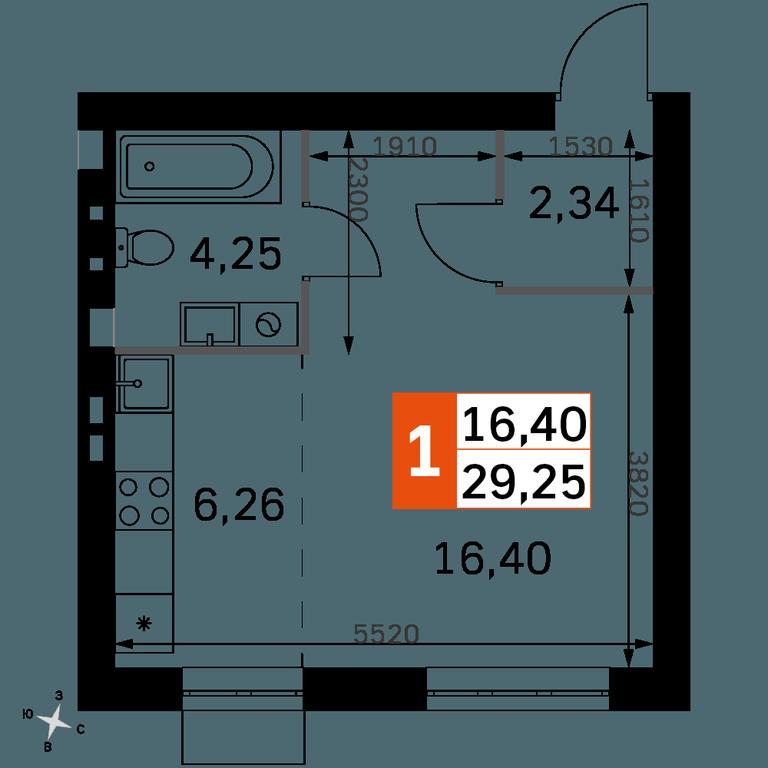Apartment Sale, 29.25 sq. m. at Zhavoronki Club, zhiloy kompleks Akkord Smart-kvartal, Mitkino Village, Odintsovskiy City District, Moscow Region, Russia #2 Apartment Sale, 29.25 sq. m. at Zhavoronki Club, zhiloy kompleks Akkord Smart-kvartal, Mitkino Village, Odintsovskiy City District, Moscow Region, Russia #2