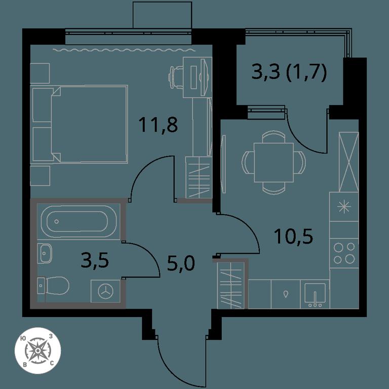 1-BD Apartment Sale, 32.5 sq. m. at Pervy Sheremetevskij, Komsomolskaya Street, 16, Khimki, Moscow Region, Russia #1 1-BD Apartment Sale, 32.5 sq. m. at Pervy Sheremetevskij, Komsomolskaya Street, 16, Khimki, Moscow Region, Russia #1