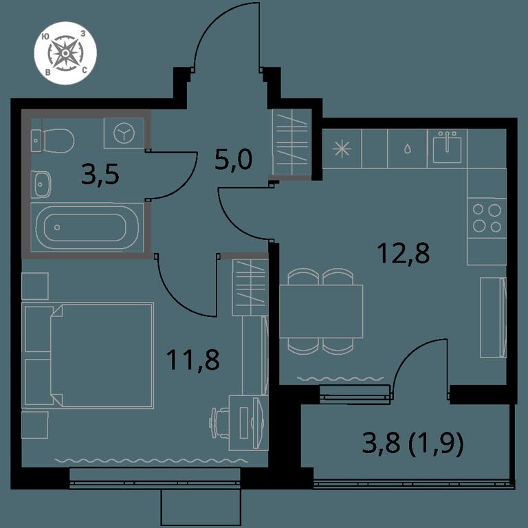 1-BD Apartment Sale, 35 sq. m. at Pervy Sheremetevskij, Komsomolskaya Street, 16, Khimki, Moscow Region, Russia #1 1-BD Apartment Sale, 35 sq. m. at Pervy Sheremetevskij, Komsomolskaya Street, 16, Khimki, Moscow Region, Russia #1