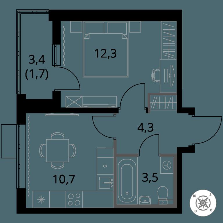 1-BD Apartment Sale, 32.5 sq. m. at Pervy Sheremetevskij, Komsomolskaya Street, 16, Khimki, Moscow Region, Russia #1 1-BD Apartment Sale, 32.5 sq. m. at Pervy Sheremetevskij, Komsomolskaya Street, 16, Khimki, Moscow Region, Russia #1