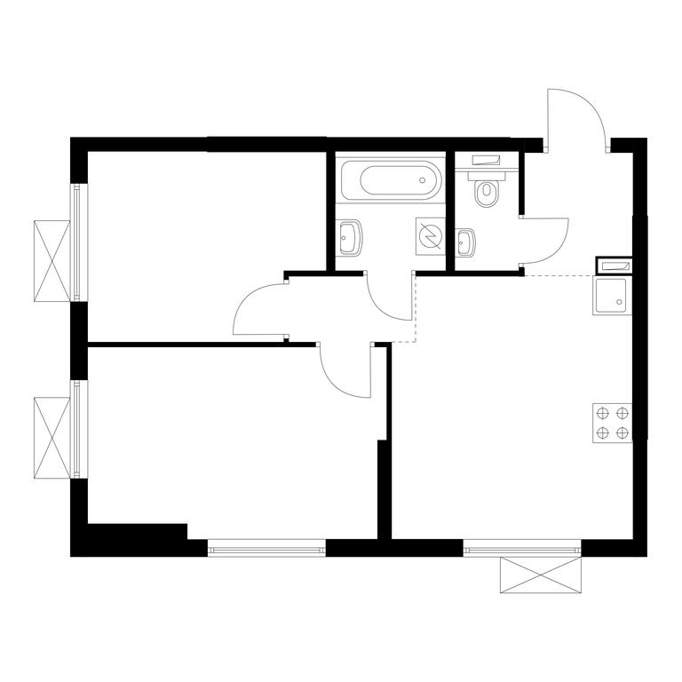 2-BD Apartment Sale, 45.3平方米 at Kuzminskiy Les, mikrorayon Belaya Dacha, 25, Kotelniki, Moscow Region, Russia #1 2-BD Apartment Sale, 45.3平方米 at Kuzminskiy Les, mikrorayon Belaya Dacha, 25, Kotelniki, Moscow Region, Russia #1