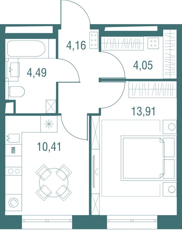 1-BD Apartment Sale, 37.02平方米 at Odinburg, Severnaya Street, 11, Odintsovo, Moscow Region, Russia #1 1-BD Apartment Sale, 37.02平方米 at Odinburg, Severnaya Street, 11, Odintsovo, Moscow Region, Russia #1