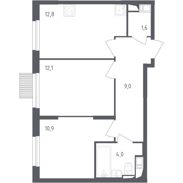 Продажа 1-комн. квартиры, 50,4 м² в ЖК «Мытищи Парк», Силикатная улица, 41к3, Мытищи, Московская область, Россия #1