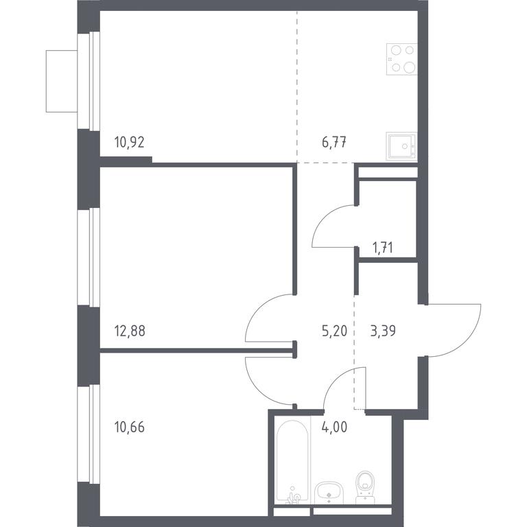 1-BD Apartment Sale, 55.53平方米 at Pribrezhnyi Park, Pribrezhniy Park Residential Complex, Village of Yam, Domodedovo City District, Moscow Region, Russia #1 1-BD Apartment Sale, 55.53平方米 at Pribrezhnyi Park, Pribrezhniy Park Residential Complex, Village of Yam, Domodedovo City District, Moscow Region, Russia #1