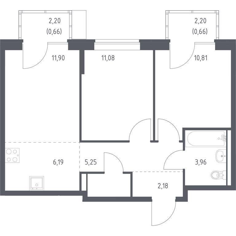 1-BD Apartment Sale, 54.43 sq. m. at Molzhaninovo, Leningradskoye Highway, 229, Moscow, Russia #1