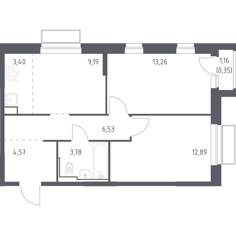 1-BD Apartment Sale, 53.97 sq. m. at Dolina Yauzy, Trudovaya Street, 23, Mytischi, Moscow Region, Russia #1 1-BD Apartment Sale, 53.97 sq. m. at Dolina Yauzy, Trudovaya Street, 23, Mytischi, Moscow Region, Russia #1