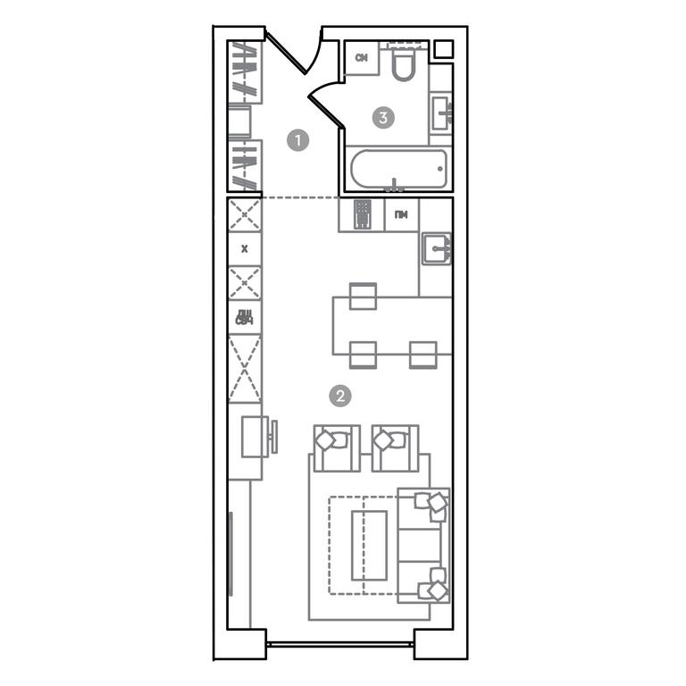 Продажа квартиры, 40,6 м² в ЖК «РЭД7 (RED7)», проспект Академика Сахарова, 11, Москва, Россия #2 Продажа квартиры, 40,6 м² в ЖК «РЭД7 (RED7)», проспект Академика Сахарова, 11, Москва, Россия #2