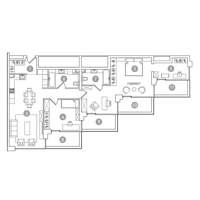 3-BD Apartment Sale, 143.4 sq. m. at RED7, Akademika Sakharova Avenue, 11, Moscow, Russia #1 3-BD Apartment Sale, 143.4 sq. m. at RED7, Akademika Sakharova Avenue, 11, Moscow, Russia #1