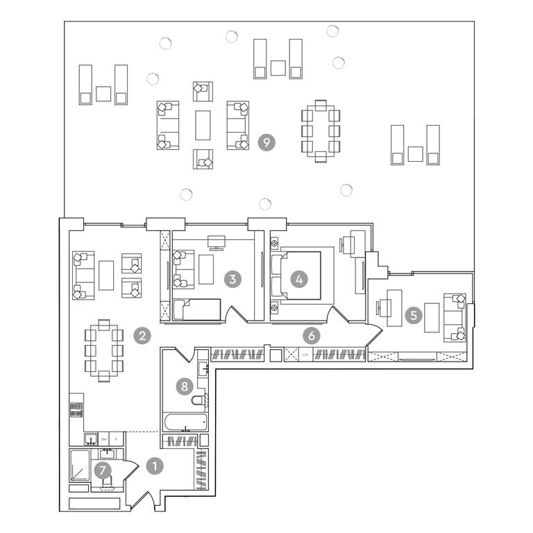 Продажа 3-комн. квартиры, 255,5 м² в ЖК «РЭД7 (RED7)», проспект Академика Сахарова, 11, Москва, Россия #2 Продажа 3-комн. квартиры, 255,5 м² в ЖК «РЭД7 (RED7)», проспект Академика Сахарова, 11, Москва, Россия #2
