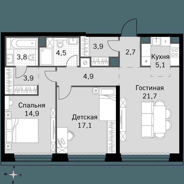 3-BD Apartment Sale, 82.5 sq. m. at Amber City, 3rd Khoroshyovsky Drive, 3А, Moscow, Russia #1 3-BD Apartment Sale, 82.5 sq. m. at Amber City, 3rd Khoroshyovsky Drive, 3А, Moscow, Russia #1