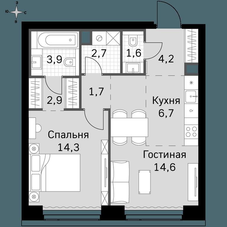 2-BD Apartment Sale, 52.6 sq. m. at Amber City, 3rd Khoroshyovsky Drive, 3А, Moscow, Russia #1 2-BD Apartment Sale, 52.6 sq. m. at Amber City, 3rd Khoroshyovsky Drive, 3А, Moscow, Russia #1