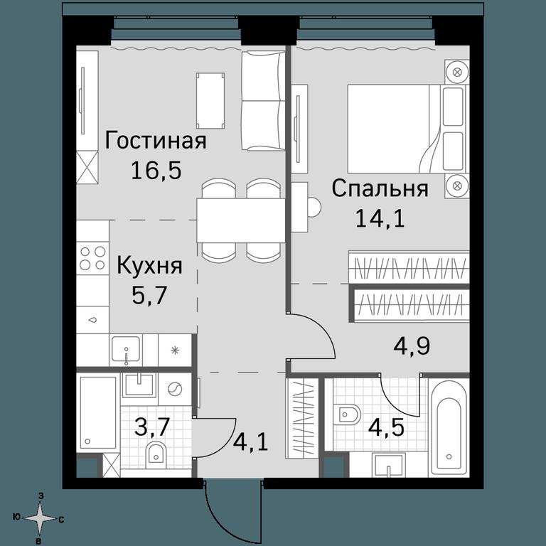 2-BD Apartment Sale, 53.5 sq. m. at Amber City, 3rd Khoroshyovsky Drive, 3А, Moscow, Russia #1 2-BD Apartment Sale, 53.5 sq. m. at Amber City, 3rd Khoroshyovsky Drive, 3А, Moscow, Russia #1