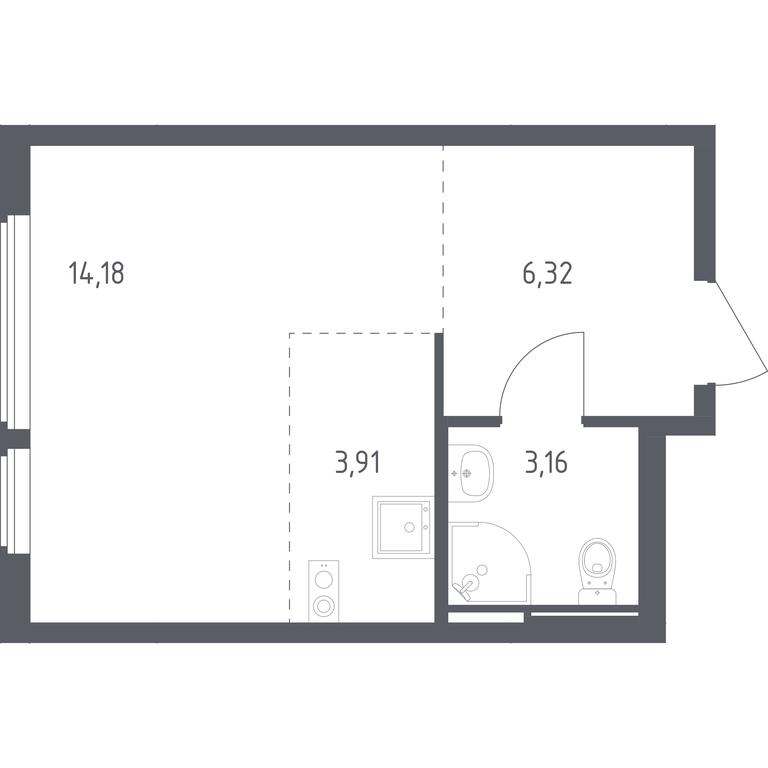 Apartment Sale, 27.57 sq. m. at Ostafevo, Ostafyevskoe Highway, 12к1, Ryazanovskoe Settlement, Moscow, Russia #1