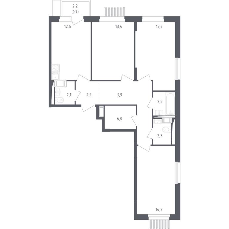 2-BD Apartment Sale, 77.8 sq. m. at Mytishchi Park, Silikatnaya ulitsa, 41к3, Mytischi, Moscow Region, Russia #1 2-BD Apartment Sale, 77.8 sq. m. at Mytishchi Park, Silikatnaya ulitsa, 41к3, Mytischi, Moscow Region, Russia #1