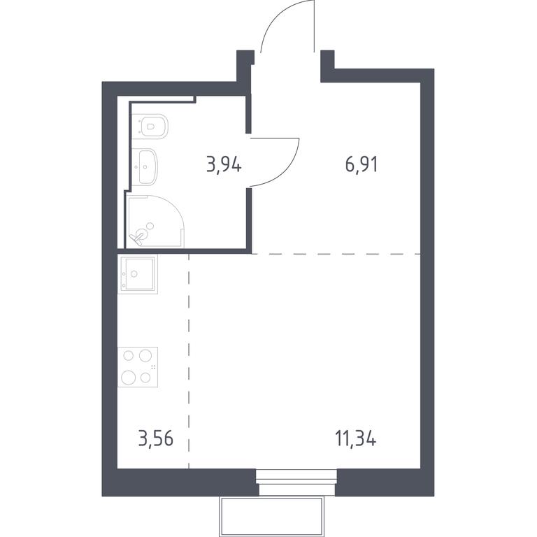 Apartment Sale, 25.65 sq. m. at Kvartal Strogino, zhiloy kompleks Kvartal Strogino, Krasnogorsk, Moscow Region, Russia #1