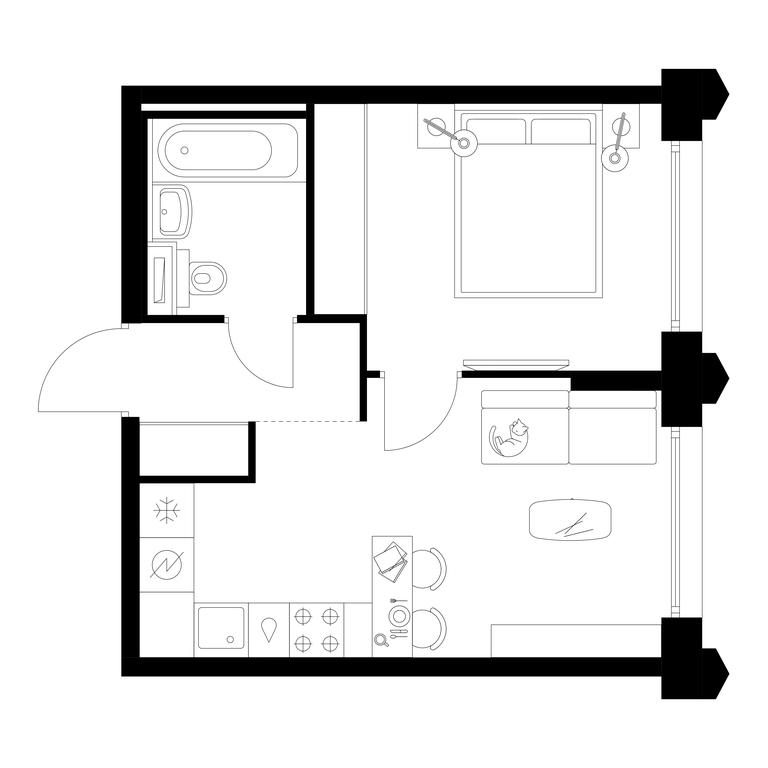 Продажа 1-комн. квартиры, 33,2 м² в ЖК «Бусиновский парк», Ижорская улица, 6с5, Москва, Россия #1