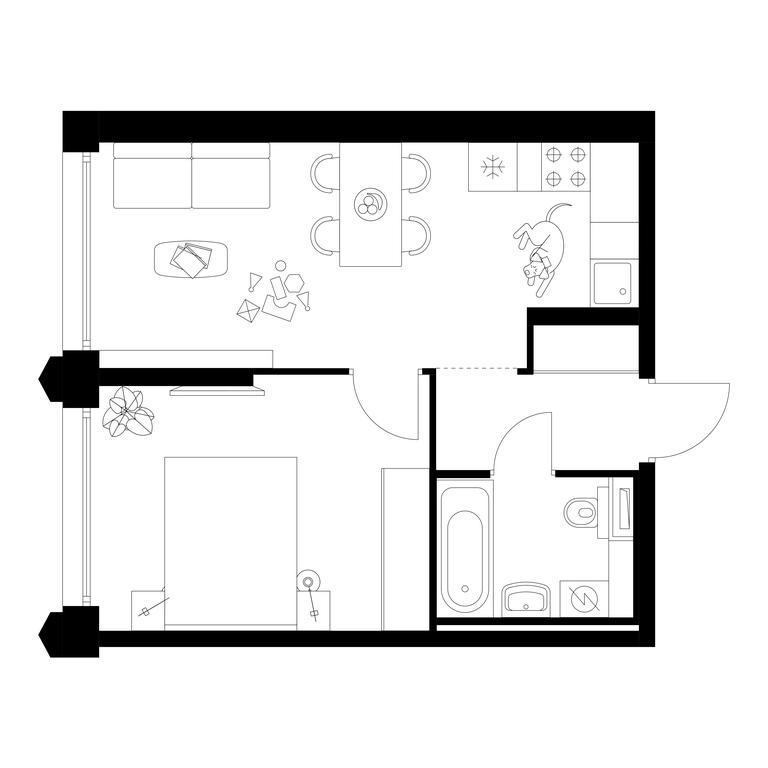 1-BD Apartment Sale, 37.7 sq. m. at Businovskiy Park, Izhorskaya Street, 6с5, Moscow, Russia #1 1-BD Apartment Sale, 37.7 sq. m. at Businovskiy Park, Izhorskaya Street, 6с5, Moscow, Russia #1