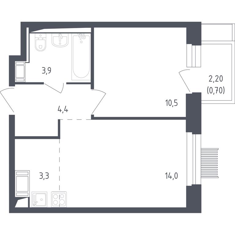 Apartment Sale, 36.5 sq. m. at Mytishchi Park, Silikatnaya ulitsa, 41к3, Mytischi, Moscow Region, Russia #1 Apartment Sale, 36.5 sq. m. at Mytishchi Park, Silikatnaya ulitsa, 41к3, Mytischi, Moscow Region, Russia #1