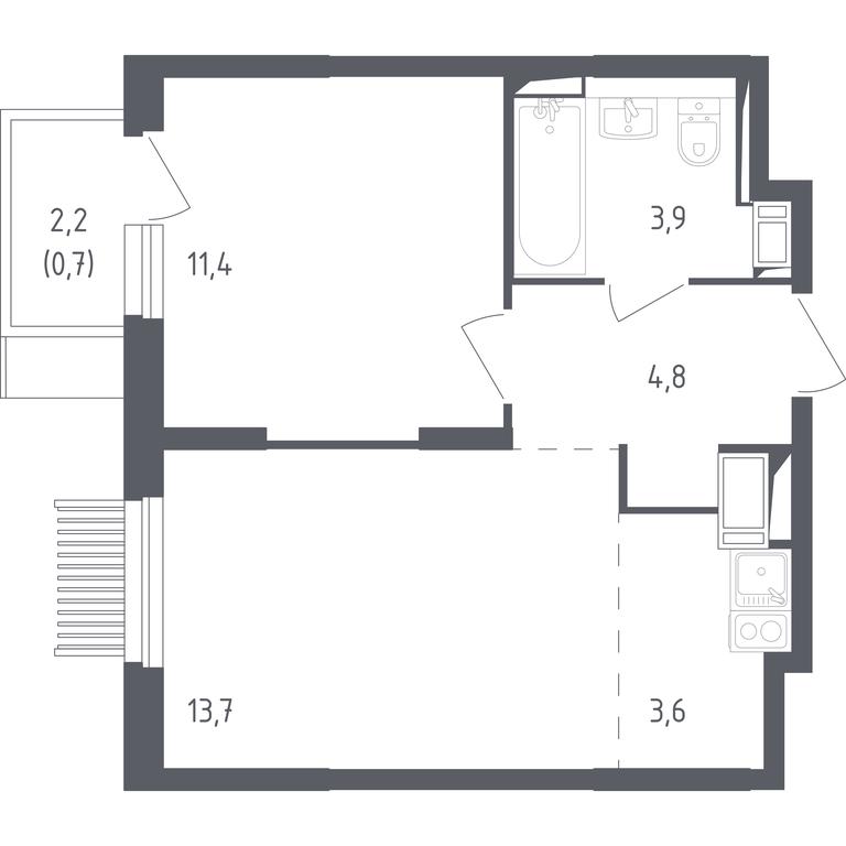 Apartment Sale, 37.5 sq. m. at Mytishchi Park, Silikatnaya ulitsa, 41к3, Mytischi, Moscow Region, Russia #1 Apartment Sale, 37.5 sq. m. at Mytishchi Park, Silikatnaya ulitsa, 41к3, Mytischi, Moscow Region, Russia #1