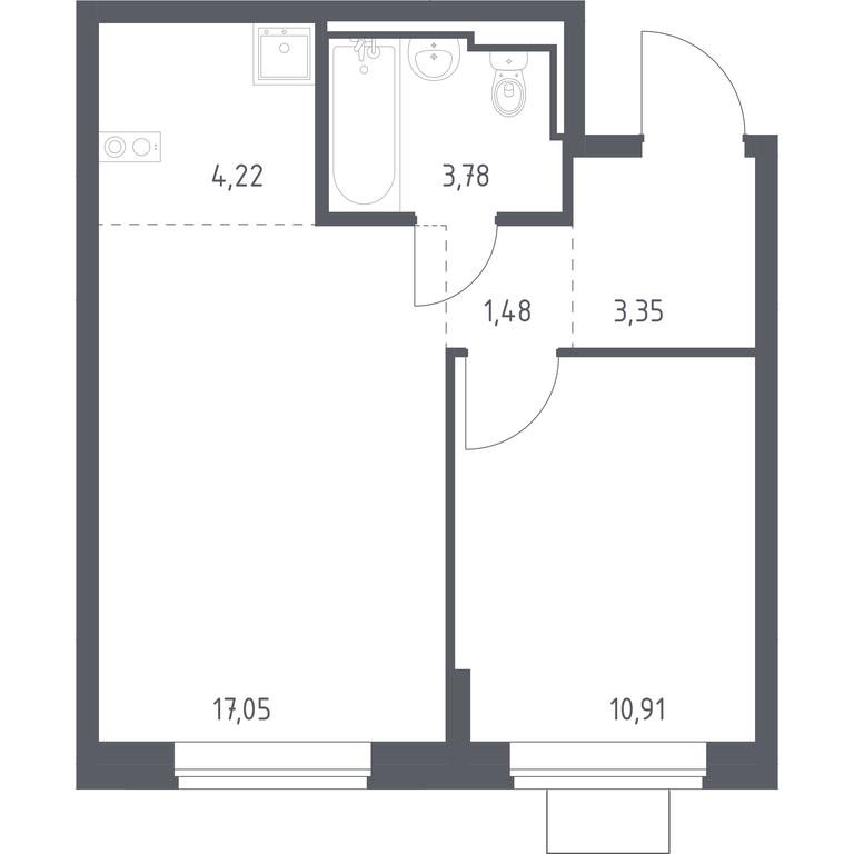 Apartment Sale, 40.79 sq. m. at Bogdanovskiy Les, derevnya Bogdanikha, Leninskiy City District, Moscow Region, Russia #1 Apartment Sale, 40.79 sq. m. at Bogdanovskiy Les, derevnya Bogdanikha, Leninskiy City District, Moscow Region, Russia #1