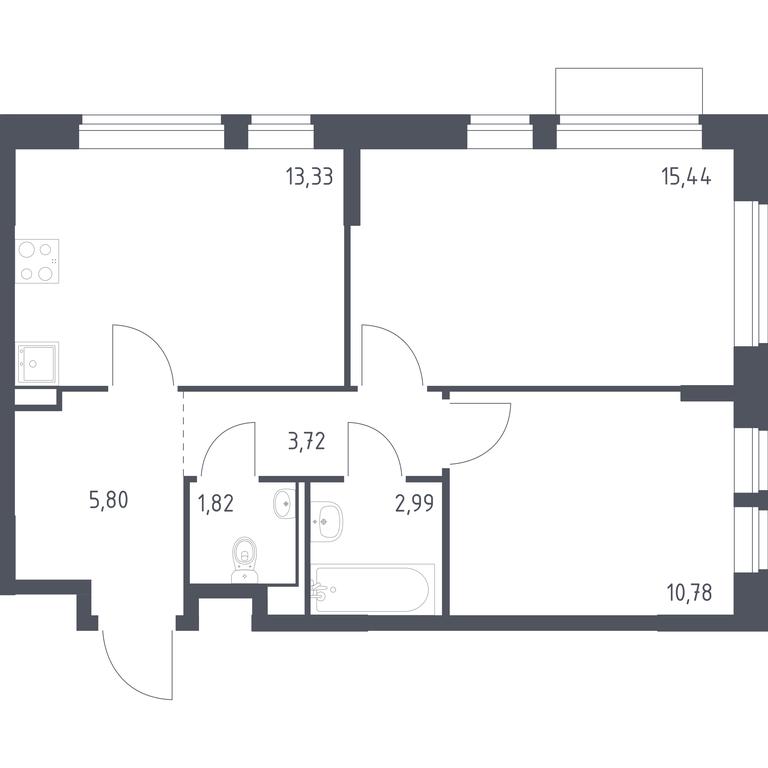 1-BD Apartment Sale, 53.88 sq. m. at Molzhaninovo, Leningradskoye Highway, 229, Moscow, Russia #1 1-BD Apartment Sale, 53.88 sq. m. at Molzhaninovo, Leningradskoye Highway, 229, Moscow, Russia #1