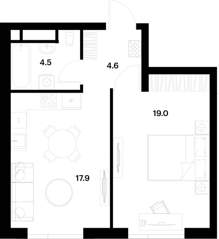 Apartment Sale, 46 sq. m. at Alia, Lyotnaya Street, 95Бк2, Moscow, Russia #1 Apartment Sale, 46 sq. m. at Alia, Lyotnaya Street, 95Бк2, Moscow, Russia #1