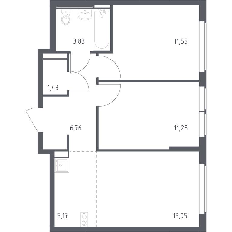 1-BD Apartment Sale, 53.04 sq. m. at Ostafevo, Ostafyevskoe Highway, 12к1, Ryazanovskoe Settlement, Moscow, Russia #1 1-BD Apartment Sale, 53.04 sq. m. at Ostafevo, Ostafyevskoe Highway, 12к1, Ryazanovskoe Settlement, Moscow, Russia #1